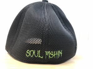 Soul Fishin Fitted Hat | BLACK